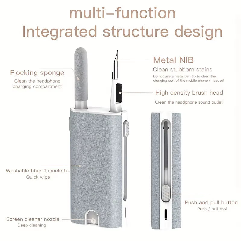 Multifunctional Cleaning Kit Mobile Phone Earphone Cleaning Brush Pen, Camera Phone Laptop Cleaning Tool, Portable Cleaning Pen